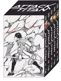 Attack on Titan - Band 1-5+Sammelschuber