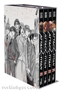 Attack on Titan - Band 31-34+Sammelschuber