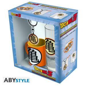 Gift Pack Dragon Ball - Verre 29cl + porte-clef + Mini Mug "Kame Symbol"