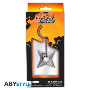Schlüsselanhänger 3D - Naruto Shippuden - Shuriken Konoha - 4 cm