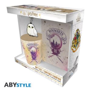 Gift Pack Harry Potter - Mug à thé + Cahier + Porte-clef "Poudlard"