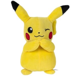 Peluche - Pikachu - Clin d'oeil - Debout - Pokemon - 20 cm