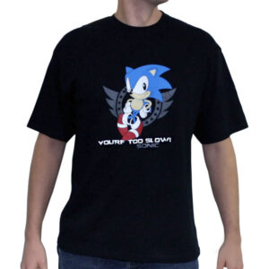 T-shirt Sonic - You're too slow - M