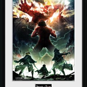 Poster mit Rahmen - Attack on Titan - Key Art