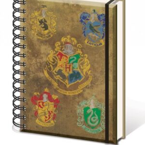 Carnet - Harry Potter - Emblème Poudlard & les 4 maisons
