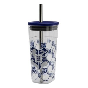 Gobelet avec Paille en Acier - Hogwarts Logo - Harry Potter - 540 ml