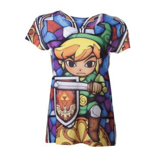 T-shirt Bioworld - Zelda - Link Vitrai - M
