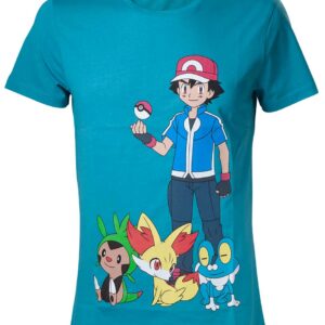 T-shirt Bioworld - Pokemon - Sacha & Starters - L